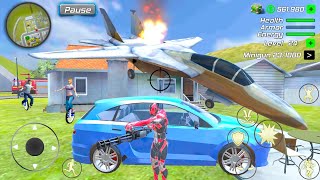 Open World Iron-Man Hero Robot Flying F14 Tomcat Fighter Jet Driving Bike SUV Car - Android Gameplay