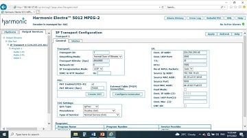 Harmonic Electra 5012 Encoder - Web Interface