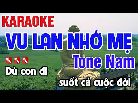 Vu Lan Nhớ Mẹ Karaoke Tone Nam Beat Chuẩn Nhạc Sống - Nguyên Minh Media