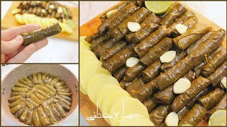 طريقة عمل محشي ورق عنب بكل طرق الحشو  .. خلطة المحشي ني في ني