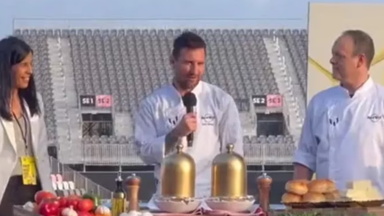 Messi se disfrazó de chef para presentar un menú infantil ante los hinchas del Inter Miami