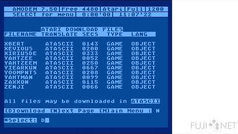 #FujiNet #Atari8bit Experiencing a File Section on FoReM-26M BBS