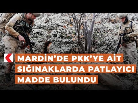 Mardin De PKK Ye Ait Sığınaklarda Patlayıcı Madde Bulundu 