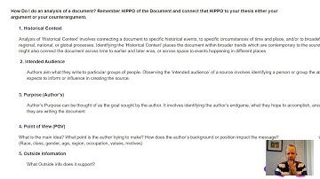 How to HIPPO a document: AP World/ AP European History How to HIPPO Docs in Less than 10 Mins