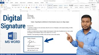 How to Create and Save Digital Signature in Microsoft Word | Save Signature as Auto Text in MS Word