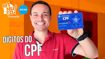 Quais são os dígitos de controle do CPF?