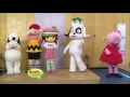 Snoopy, Charlie Brown, Fresita, Doki y Peppa Pig sorprendieron a los niños del cancerológico