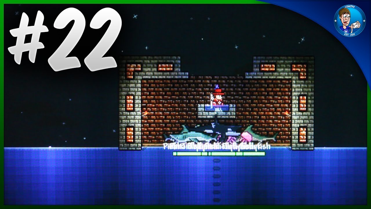 Terraria PS VITA #22 - Building the Shark Farm! + Lot's of Jellyfish