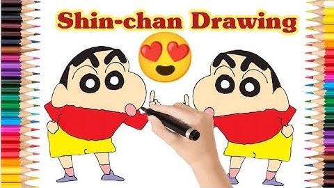 How to draw ShinChan step by step || Color Drawing Shin-Chan Nohara yo yo