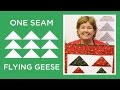 Make a One Seam Flying Geese quilt with Jenny Doan of Missouri Star! (Video Tutorial)