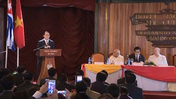 Chủ tịch nước Trần Đại Quang dự Diễn đàn doanh nghiệp Việt Nam - Cuba