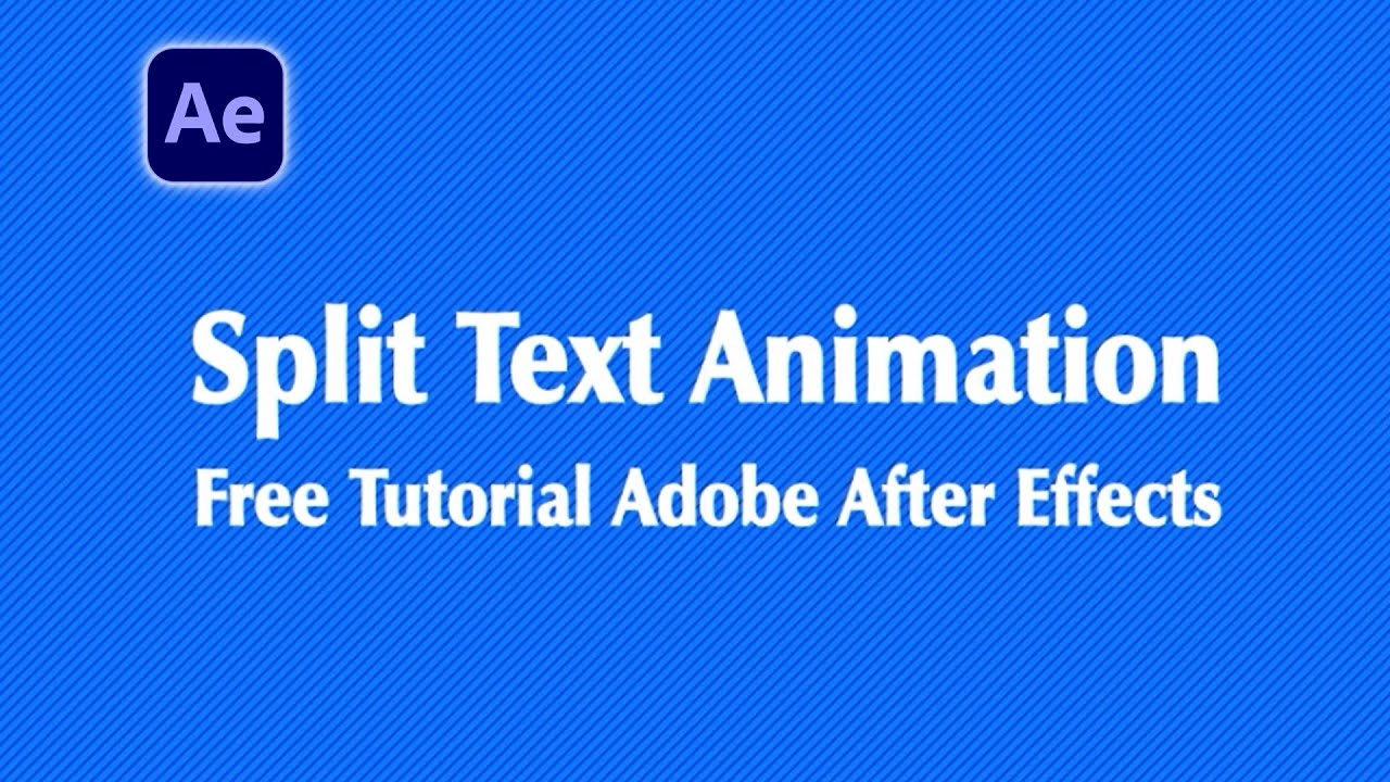 Create Split Text Animation in Adobe After Effects Tutorial - YouTube