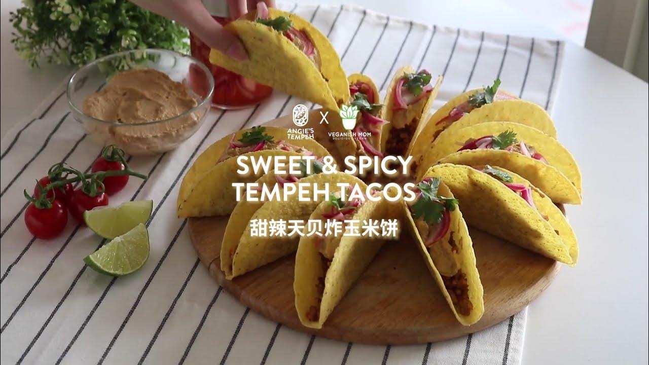 Sweet & Spicy Tempeh Tacos (with Vegan Queso!) YouTube