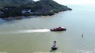20251007001珠海横琴码头航拍(海堤长廊,长隆,澳门,客运码头,看船)