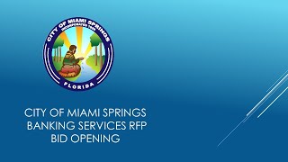 Banking Services RFP Bid Opening