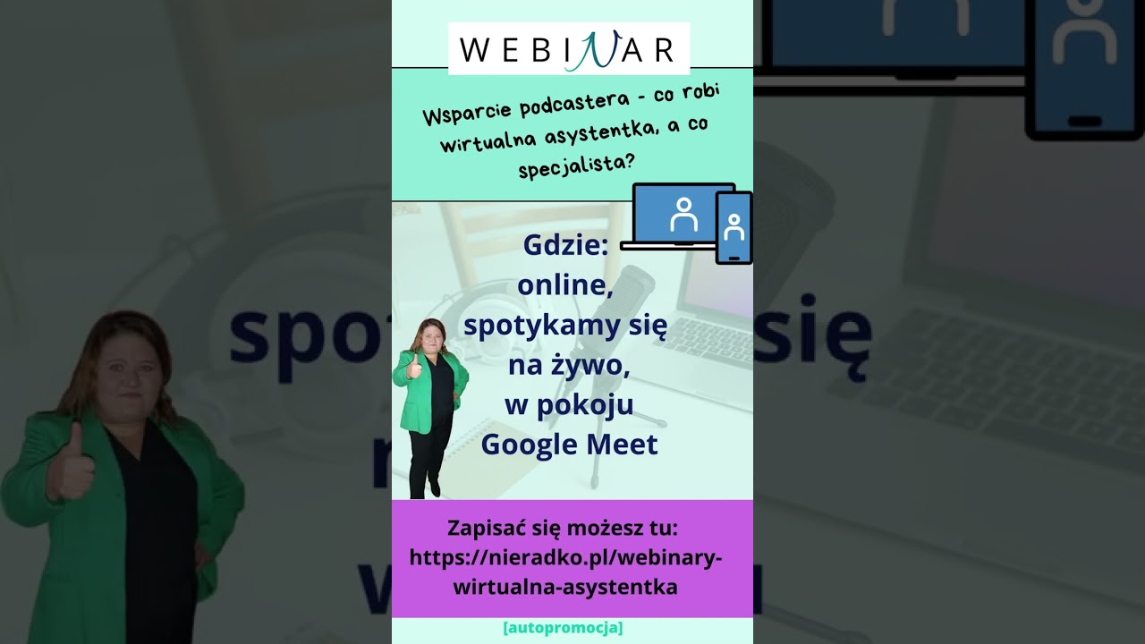 Wsparcie Podcastera - webinar online dla wirtualnych asystentek