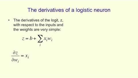 3 - 3 - Learning the weights of a logistic output neuron [4 min]