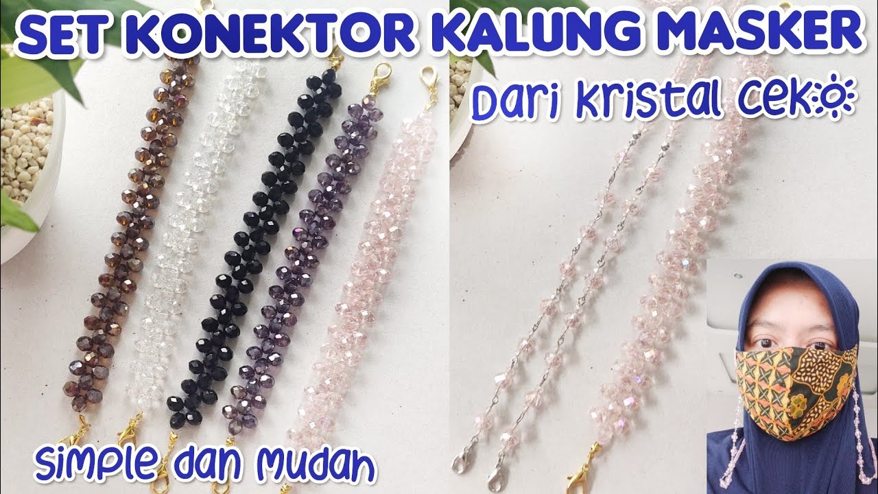 Konektor dan Kalung Masker Kristal Ceko