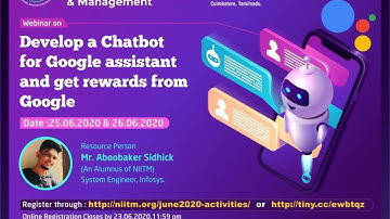 Develop Chatbot for google assistant and get rewarded-Session 1