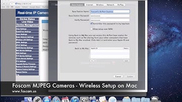 Foscam MJPEG Cameras - Wireless Setup on Mac
