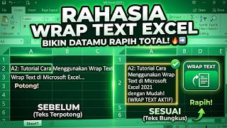 Cara Menggunakan Wrap Text di Excel | Membuat Teks Otomatis Turun Baris