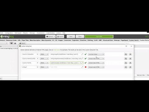 Custom Extraction - Xpaths in Screaming Frog - [Find Word Count of Main Content Only]