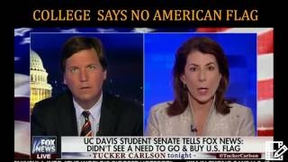 INSANITY COLLEGE SAYS NO THE AMERICAN FLG TUCKER CARLSON