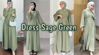 OOTD Dress Sage Green ✨ (Link Produk di Deskripsi)