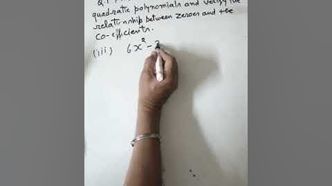 Find the zeroes of the quadratic polynomials ( 6x^2 - 3 - 7x)