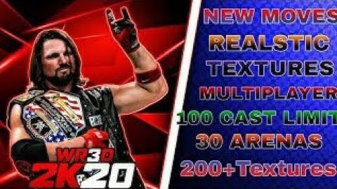 WR3D PHENOMENAL Mod WWE 2K20 Cast Limit 100 || New Arenas || item 100 || All New Features