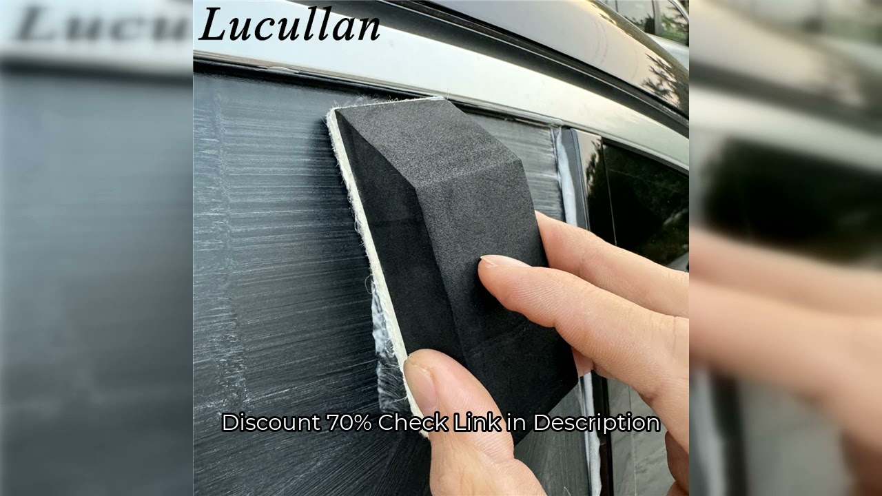 Lucullan T Shape Car Windshield Oil Film Removal Cleaning Brush Wool Glass Polishing Sponge