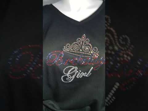 Swarovski Crystal Crown Birthday Girl Tee