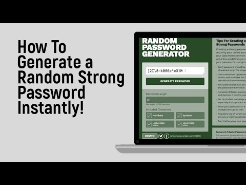 How to Generate a Random Strong Password Instantly [easy]