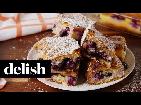 Lemon Blueberry Cheesecake Bars | Delish
