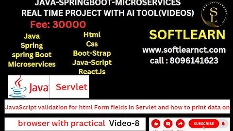 how to implement Css, JavaScript validation for html Form fields in Servlet and how to print data on
