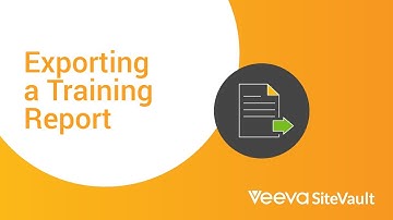 Exporting a Training Report