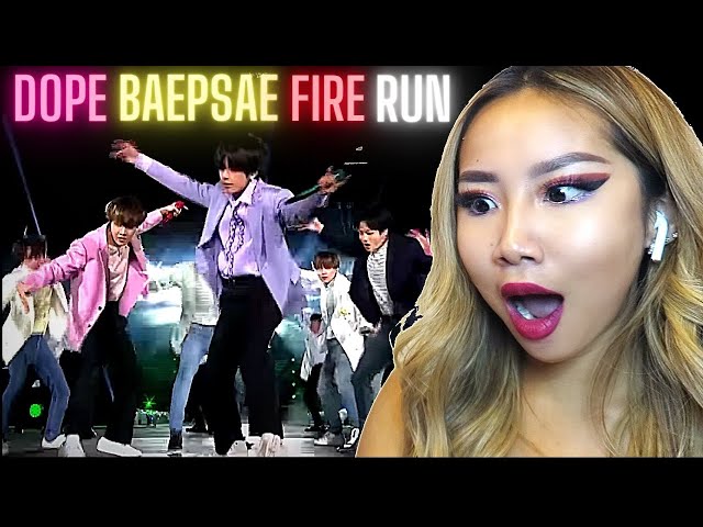 THIS IS SO HYPED! 😜 BTS ‘DOPE/BAEPSAE/FIRE/RUN’ LIVE  (LOVE YOURSELF SPEAK YOURSELF) 🔥| REACTION class=