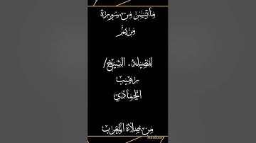 ماتيسر من سورة مريم لفضيلة القارئ رهيب أحمد الحمادي  أفضل تلاوه في العالم 🌏 ماشاء الله تبارك الرحمن
