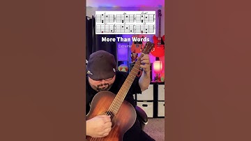 Thumbnail of More Than Words by Extreme Guitar Tutorial! #shorts #guitar #music #youtubeshorts #guitarra