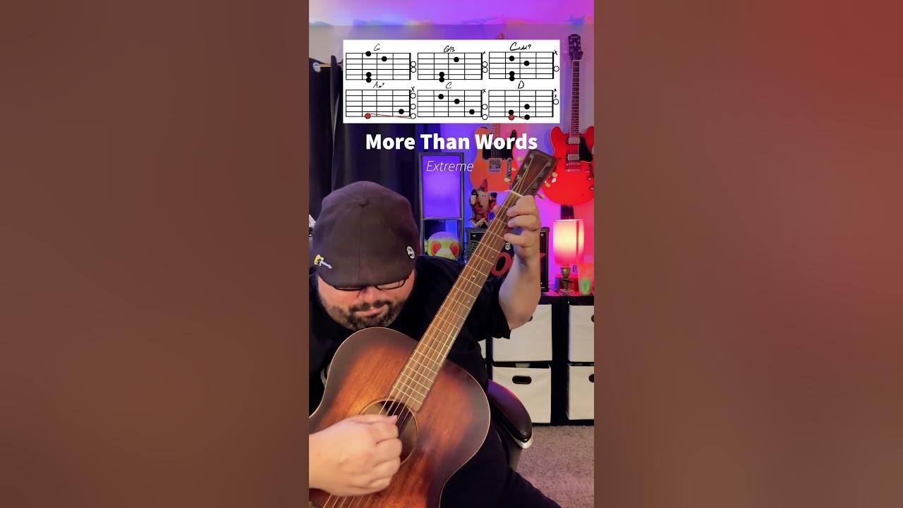 More Than Words by Extreme Guitar Tutorial! #shorts #guitar #music #youtubeshorts #guitarra