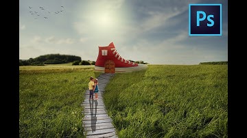 Shoe House Photo Manipulation - Easy Step by Step Tutorial
