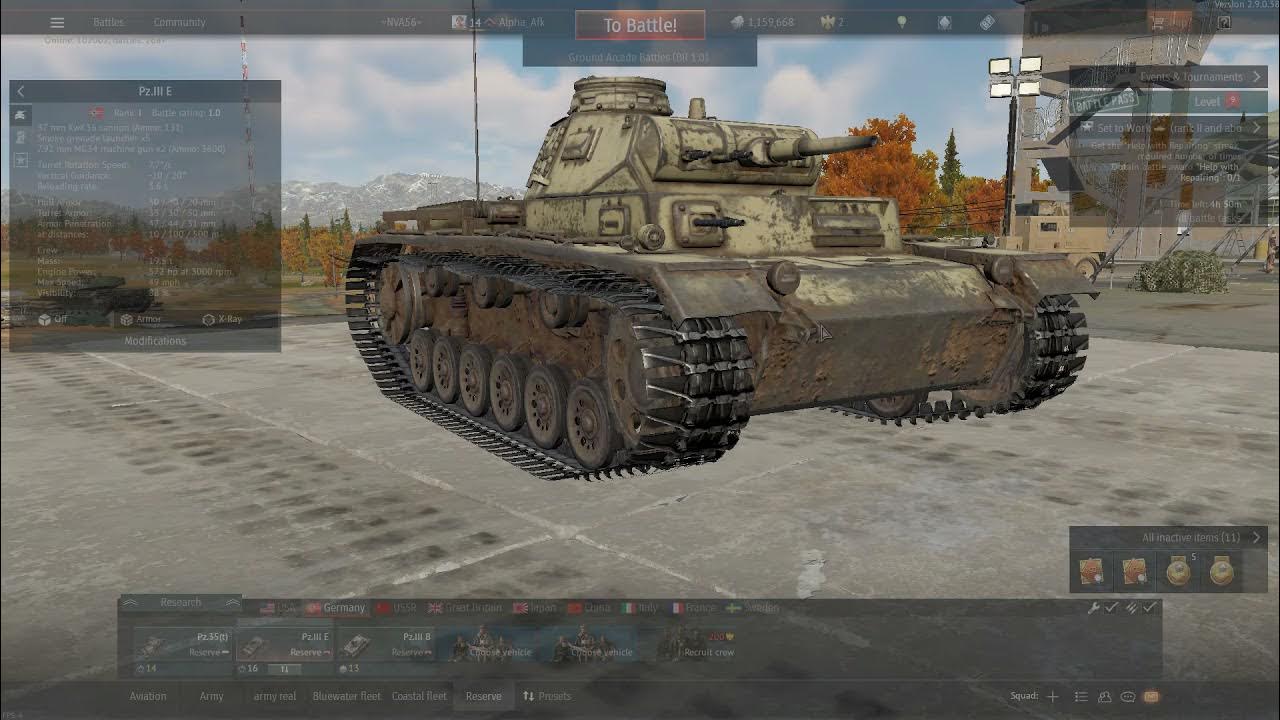 reserve German tanks, War Thunder gameplay YouTube