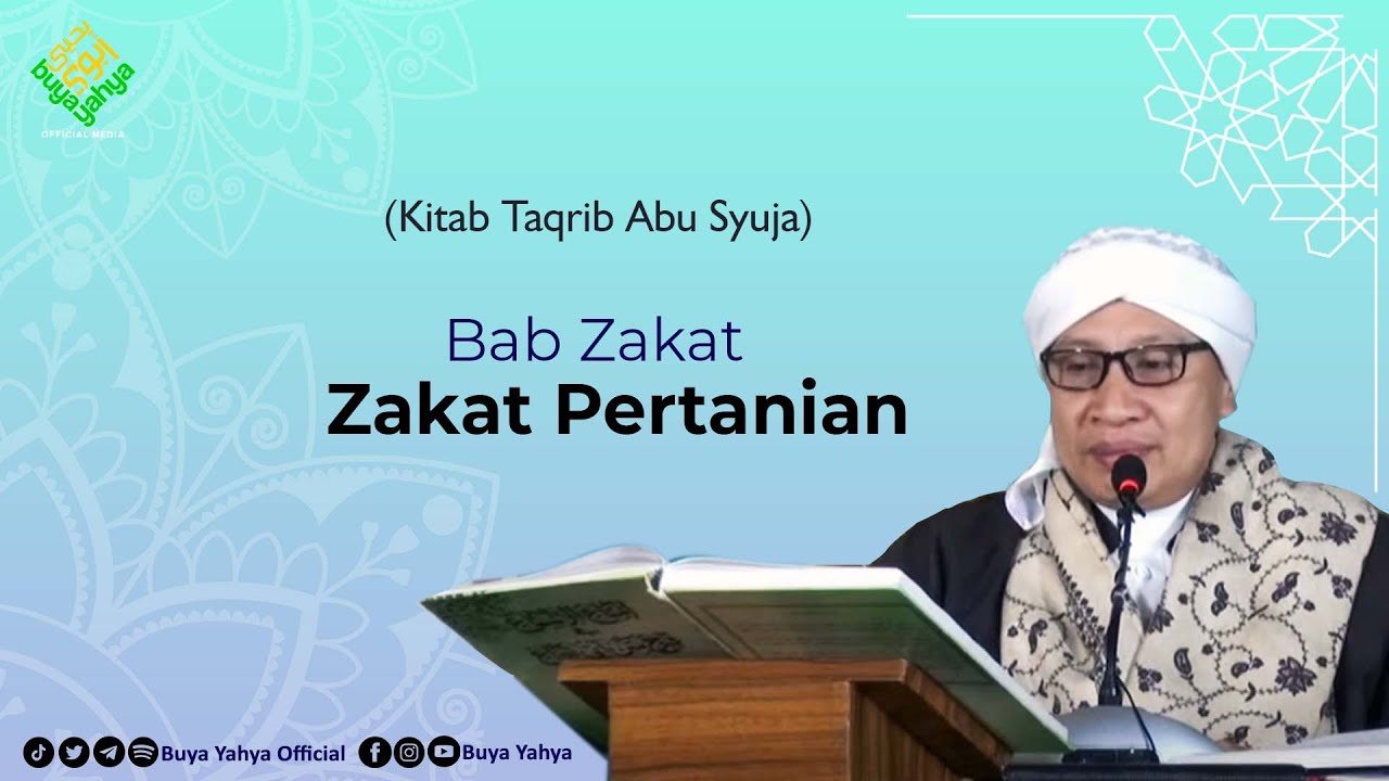 Bab Zakat: Zakat Pertanian | Kitab Taqrib | Buya Yahya | 09 Agustus 2021