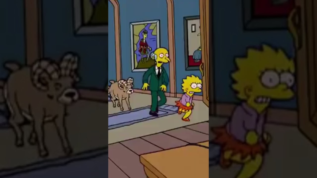 The Simpsons - Mr. Burns & Lisa are chased by a beast