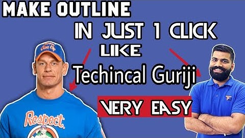 Make white outline of any image in just 1 click like Techincal guriji