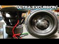 Ultra BASS Excursion! Gately Audio Alpha 12" Subwoofer Flexing hard on just 1500 watts!