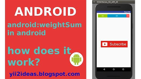 Android weightSum example