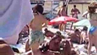 Hot sexy pussy dancing on the beach