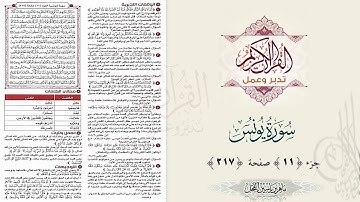 القرآن تدبر وعمل : صفحة 217 ، سورة يونس ، جزء 11 || د. ماهر ياسين الفحل