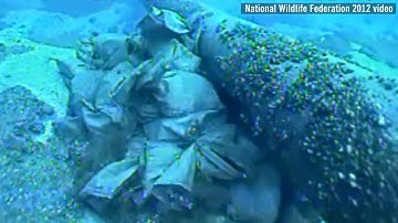 Scenes from Line 5 underwater oil pipeline in Straits of Mackinac